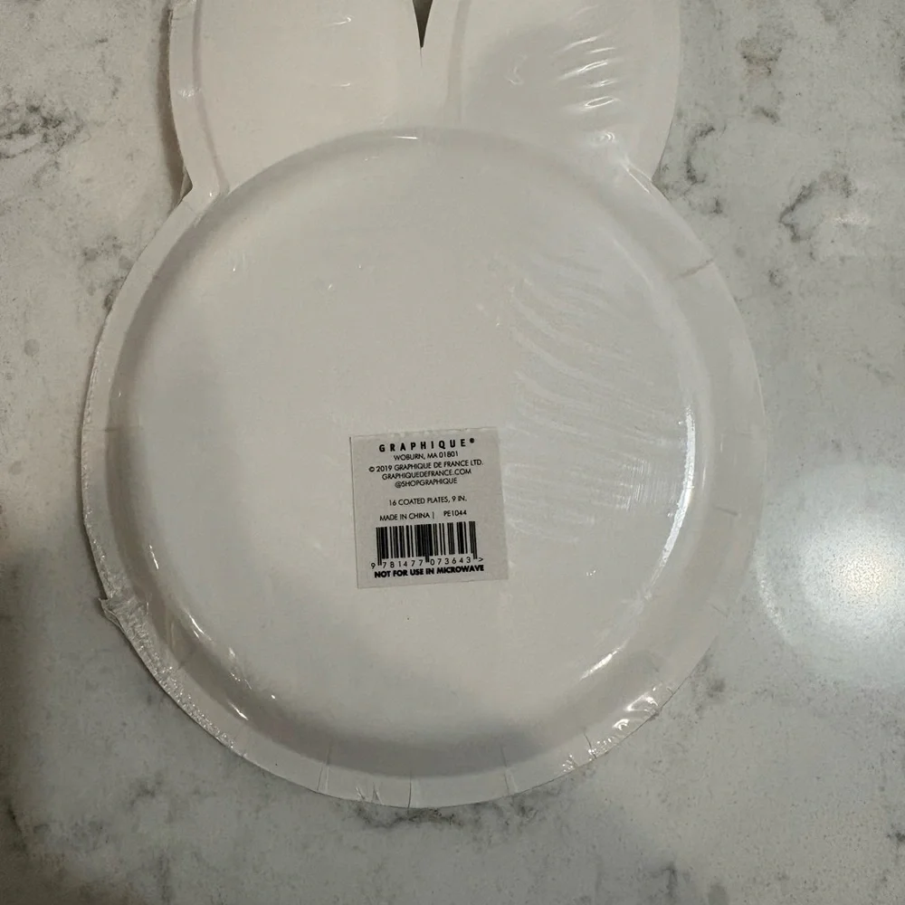 Meri Meri White Bunny Face Napkins carrot and bunny paper plates